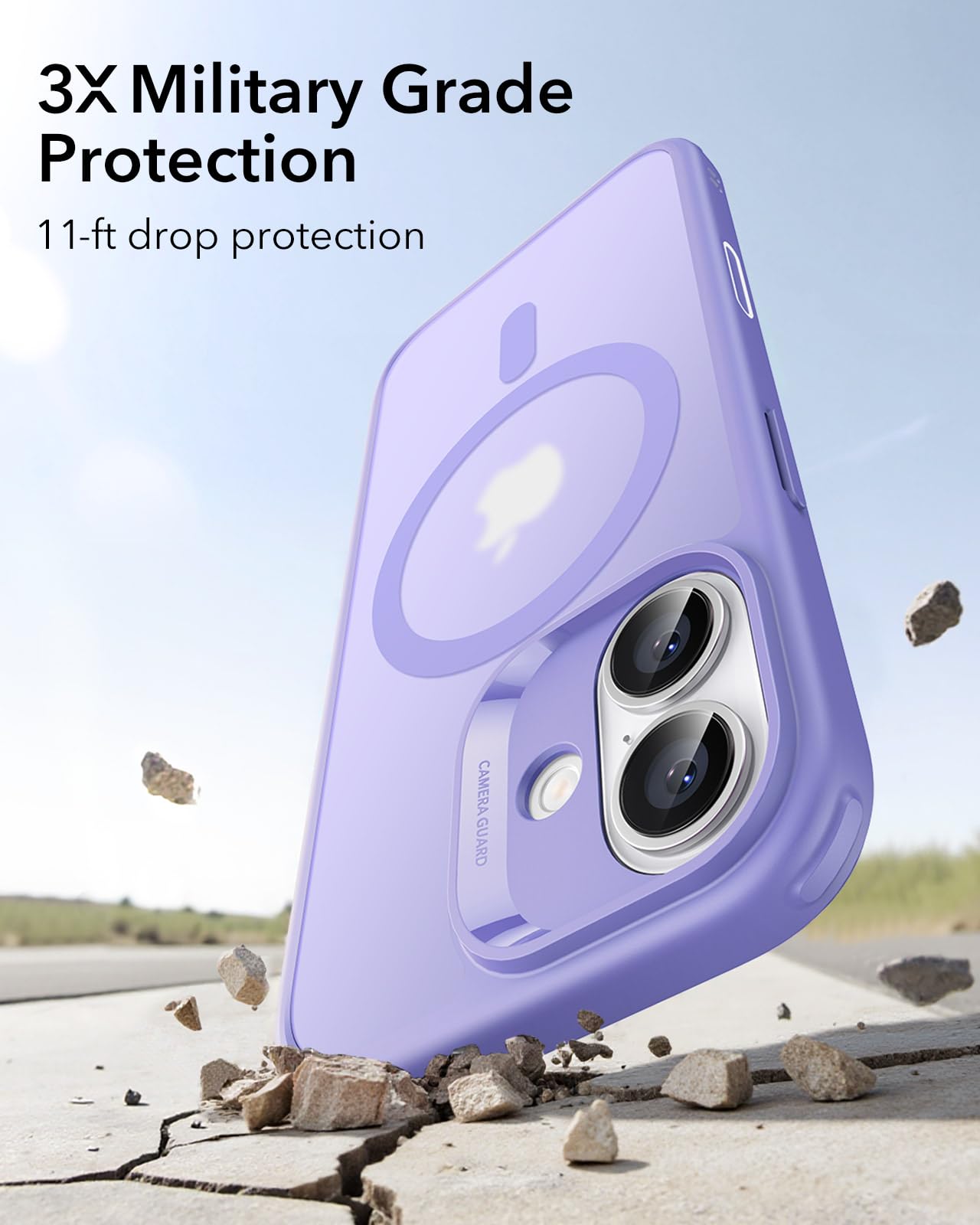 ESR for iPhone 17 Case, Camera Control, Compatible with MagSafe, Shockproof Military-Grade Protection, Magnetic Phone Case for iPhone 17, Classic Hybrid Case, Frosted Purple