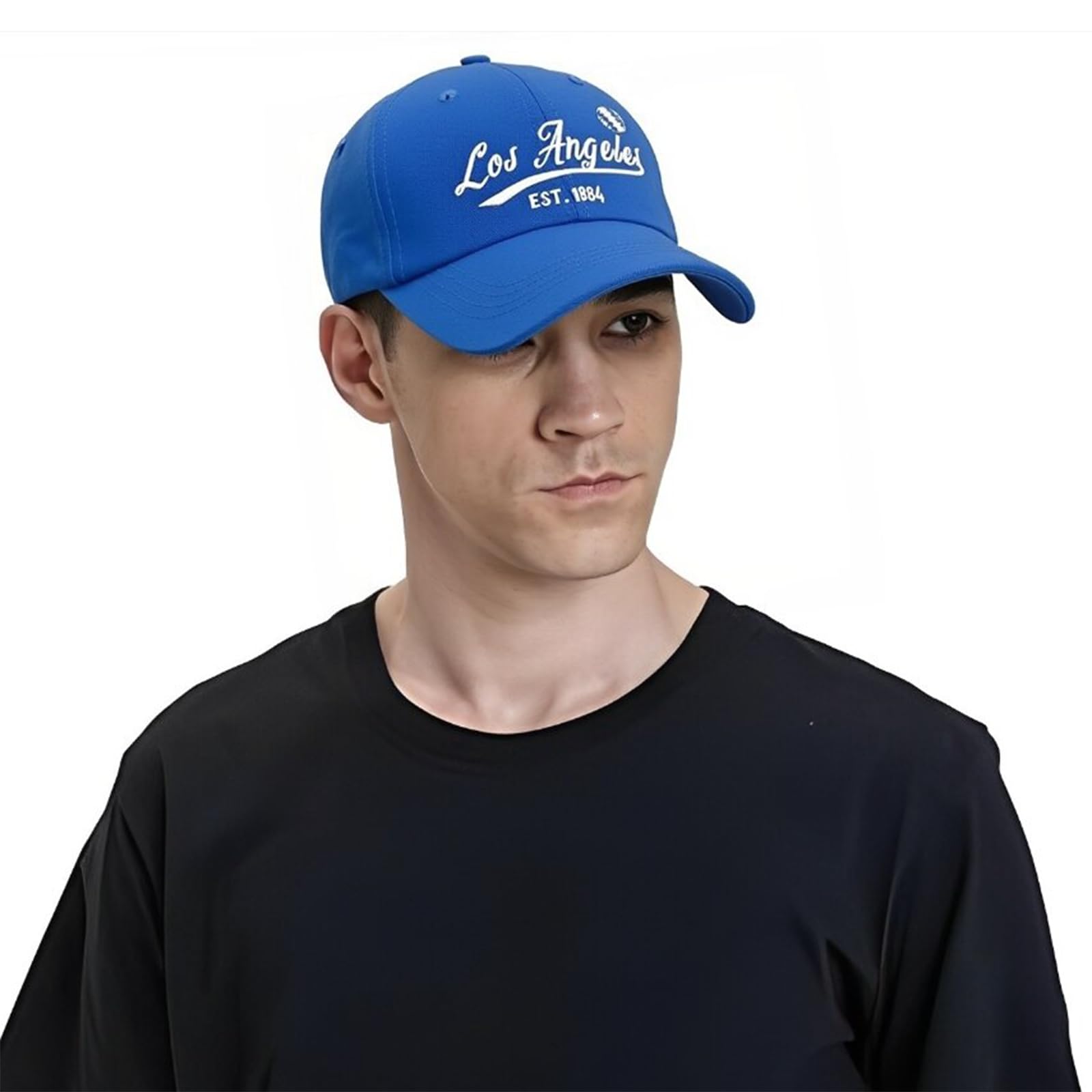 Embroidered City Cotton Los Angeles Baseball Cap, Adjustable Classic Vintage Fans Baseball Hat for Men Women