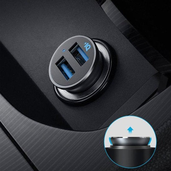 Cargador auto ANKER PowerDrive 2 Alloy - Plateado
