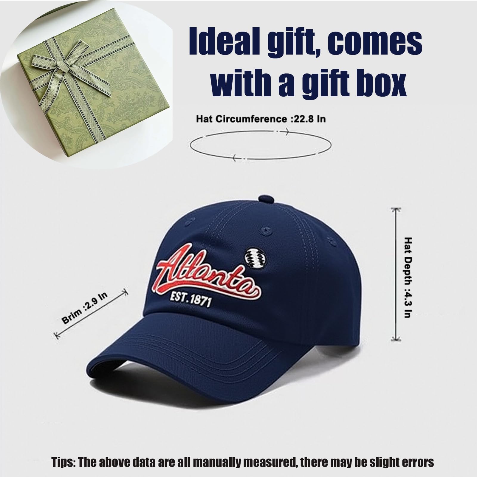 Embroidered City Cotton Los Angeles Baseball Cap, Adjustable Classic Vintage Fans Baseball Hat for Men Women