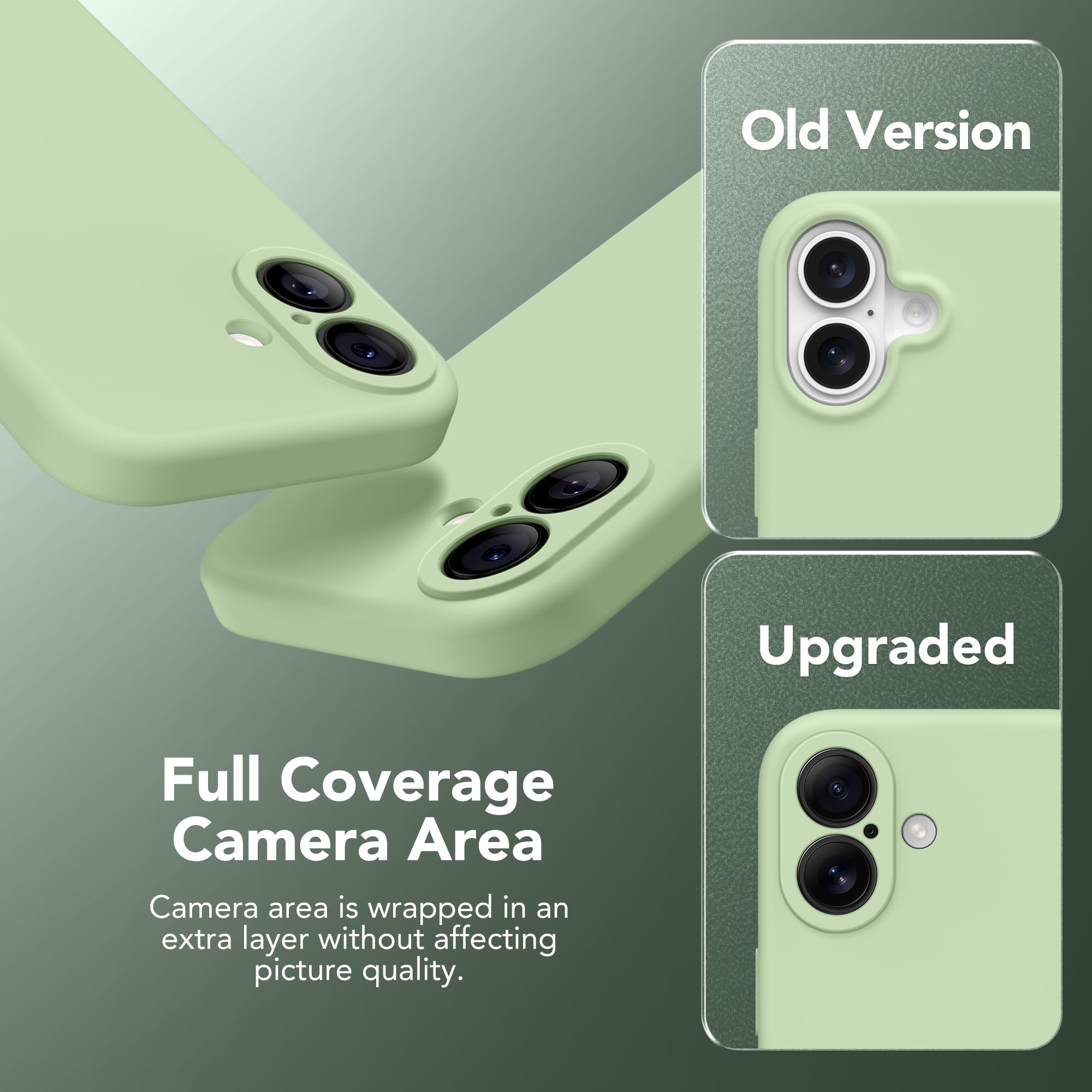 SuydanBox Magnetic for iPhone 17 Case, Compatible with MagSafe, [Full Camera Protection][Screen Protector] Silicone Shockproof Protective Phone Case for iPhone 17 6.3", Matcha
