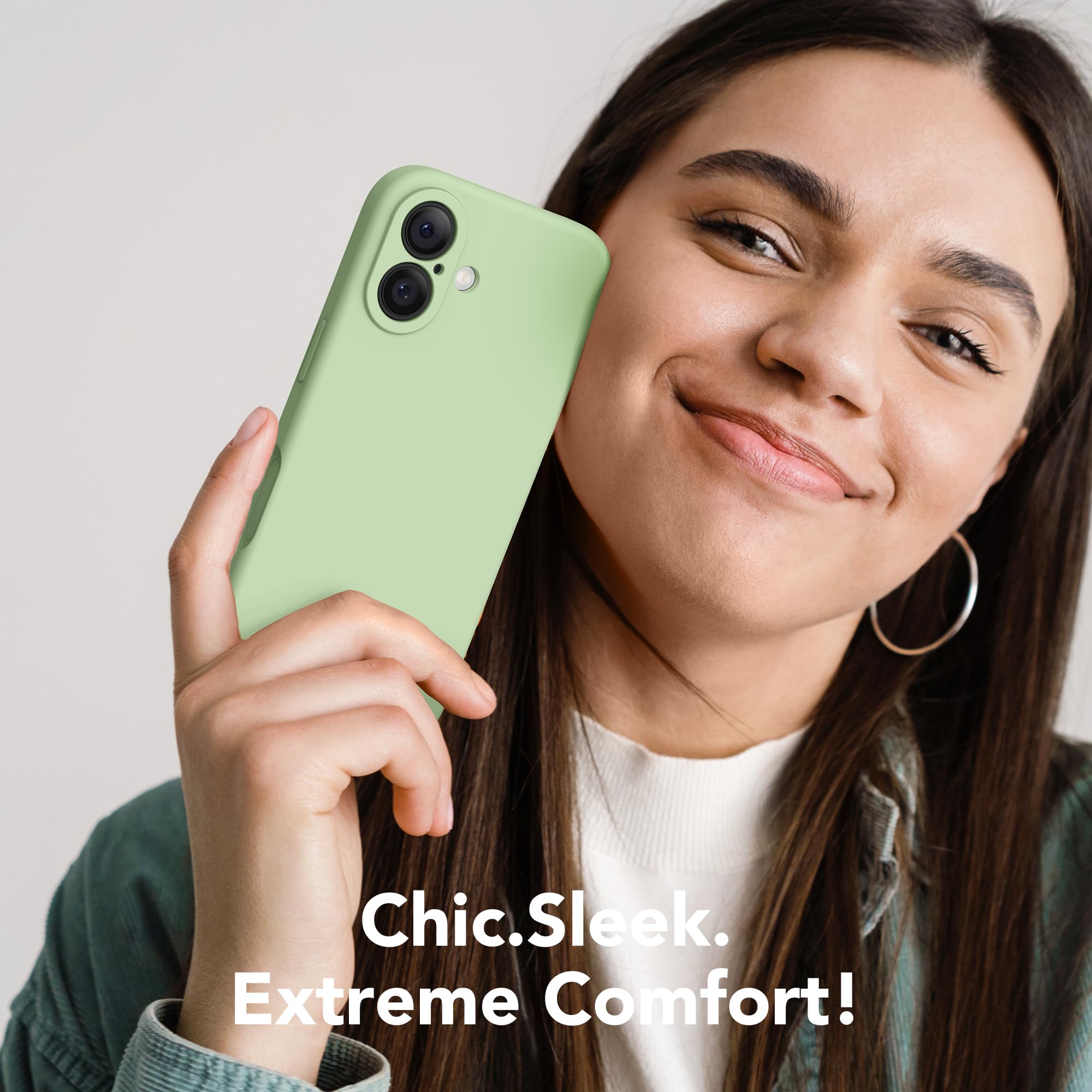 SuydanBox Magnetic for iPhone 17 Case, Compatible with MagSafe, [Full Camera Protection][Screen Protector] Silicone Shockproof Protective Phone Case for iPhone 17 6.3", Matcha